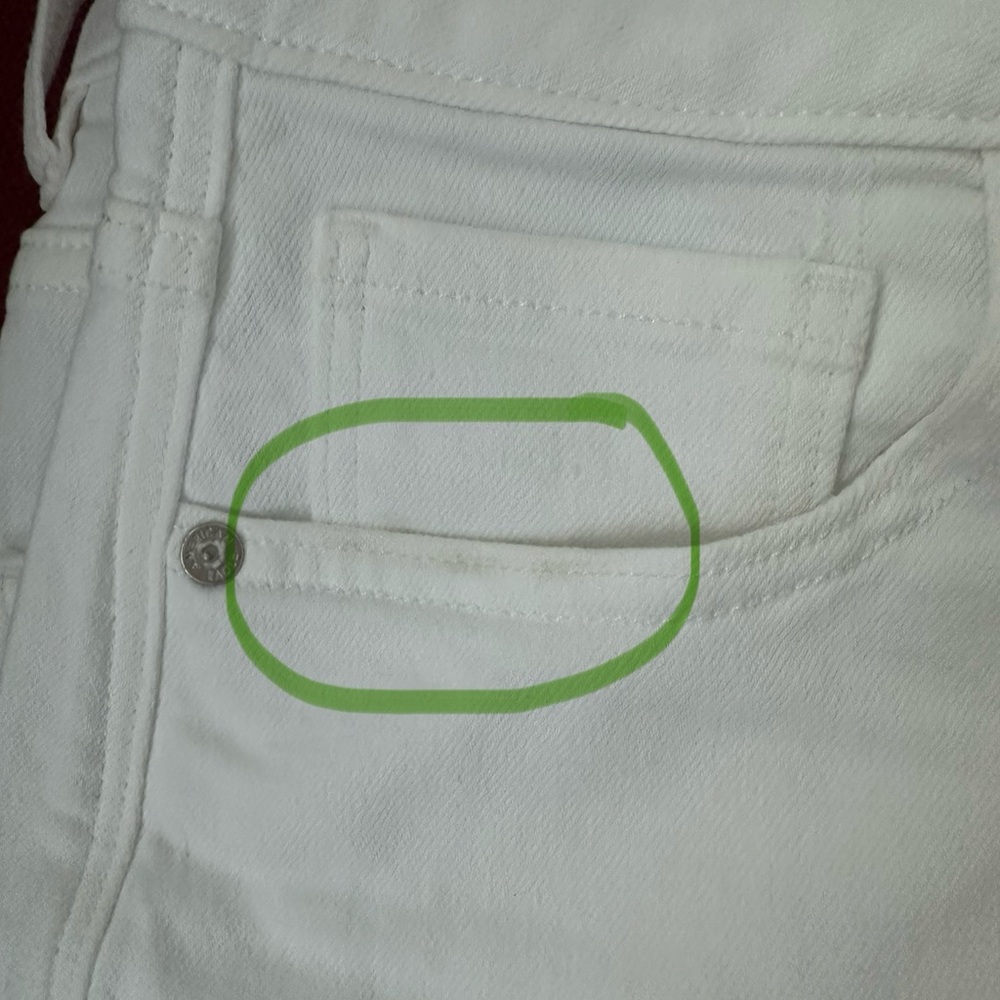 American Eagle Mom Jeans Bright White stretch size 6 28W long, new with tags. - Picture 4 of 16